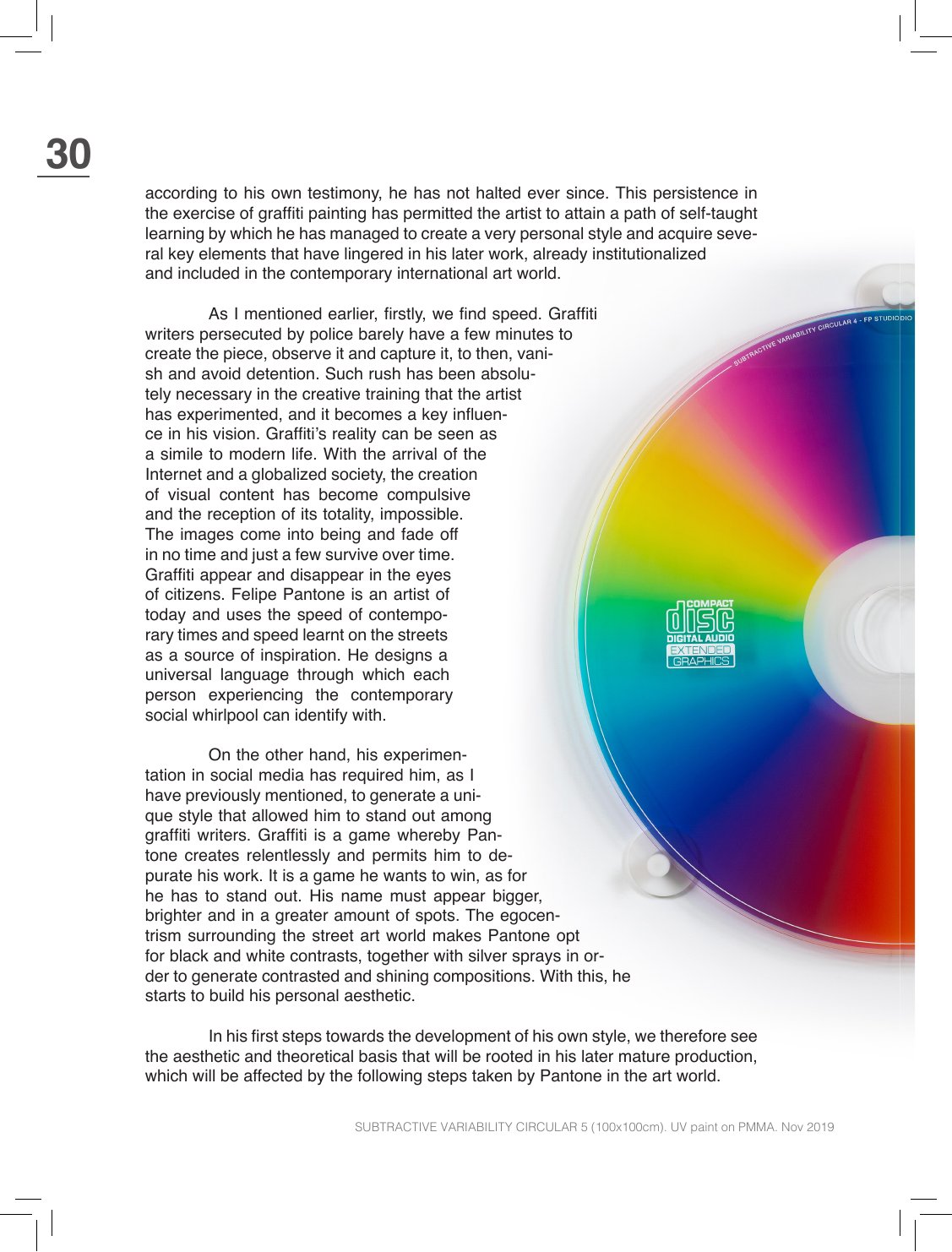 Subtractive Variability Circular 5 · el disco compacto como paleta
